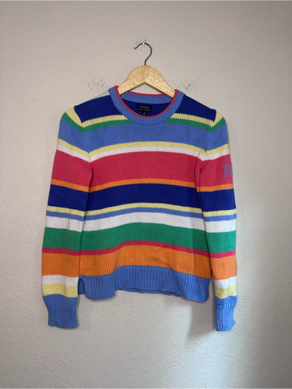 Polo by Ralph Lauren Multicolor Stripe Crewneck Sweater Size Large